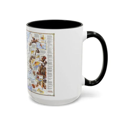 Europe - History The Major Turning Points (1983) (Map) Accent Coffee Mug - Go Mug Yourself