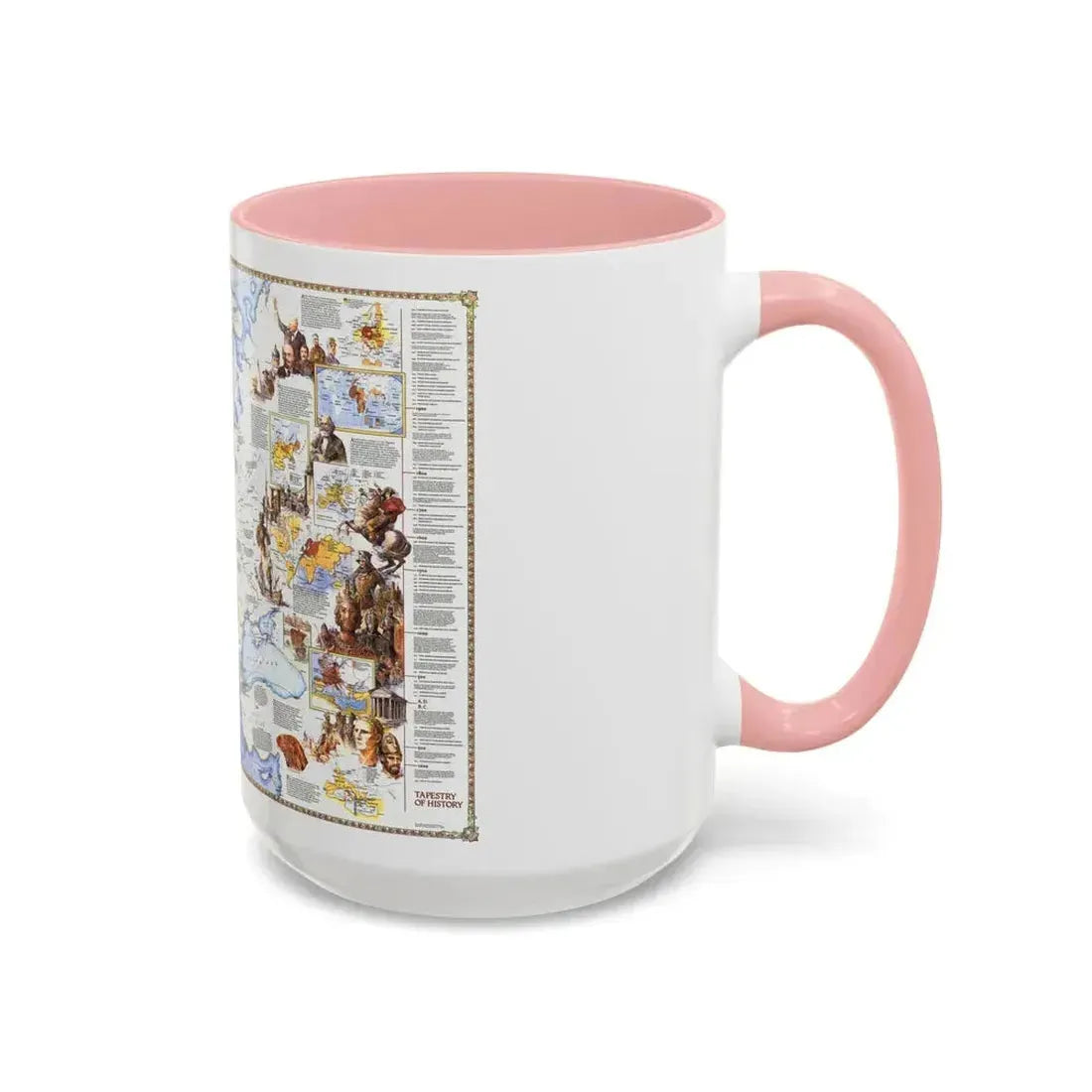 Europe - History The Major Turning Points (1983) (Map) Accent Coffee Mug - Go Mug Yourself