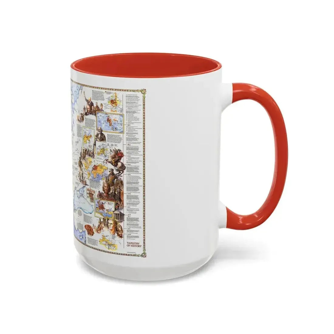 Europe - History The Major Turning Points (1983) (Map) Accent Coffee Mug - Go Mug Yourself