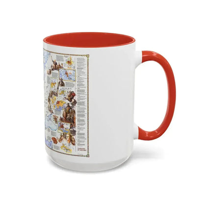Europe - History The Major Turning Points (1983) (Map) Accent Coffee Mug - Go Mug Yourself