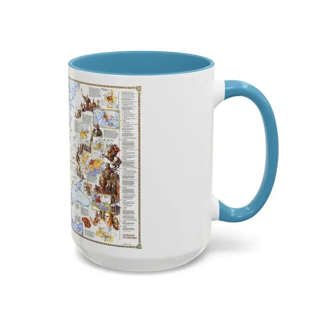 Europe - History The Major Turning Points (1983) (Map) Accent Coffee Mug - Go Mug Yourself
