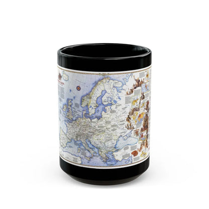 Europe - History The Major Turning Points (1983) (Map) Black Coffee Mug-15oz-Go Mug Yourself