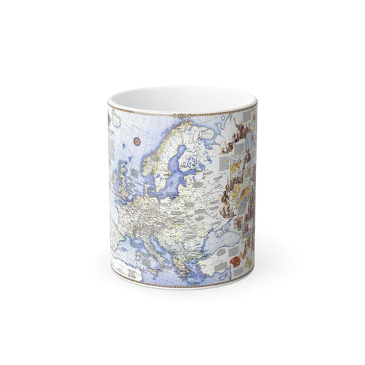 Europe - History The Major Turning Points (1983) (Map) Color Changing Mug 11oz-Go Mug Yourself