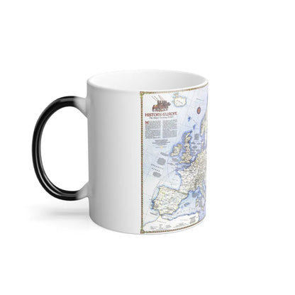 Europe - History The Major Turning Points (1983) (Map) Color Changing Mug 11oz-Go Mug Yourself