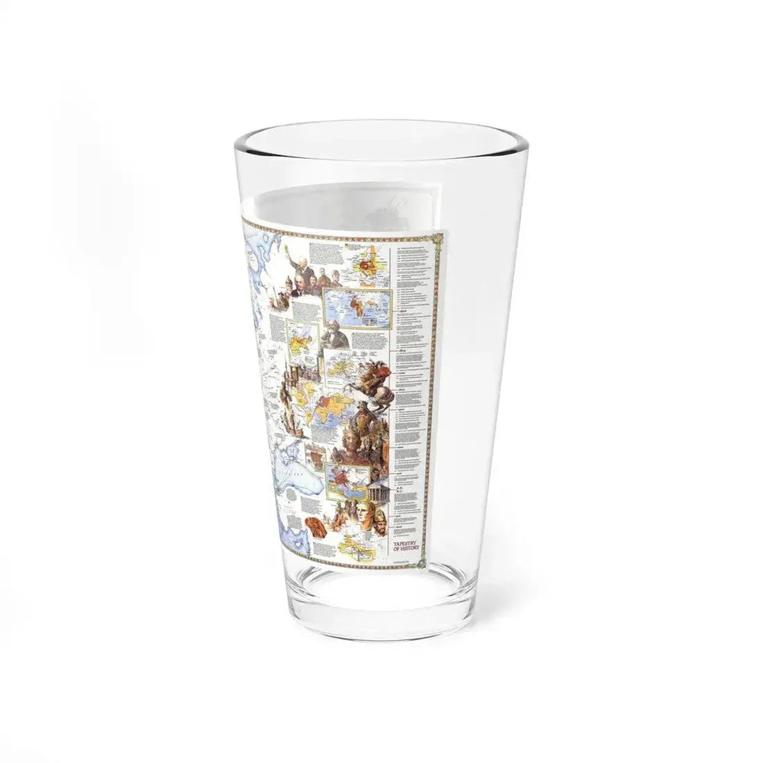 Europe - History The Major Turning Points (1983) (Map) Pint Glass 16oz - Go Mug Yourself