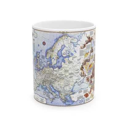 Europe - History The Major Turning Points (1983) (Map) White Coffee Mug-11oz-Go Mug Yourself