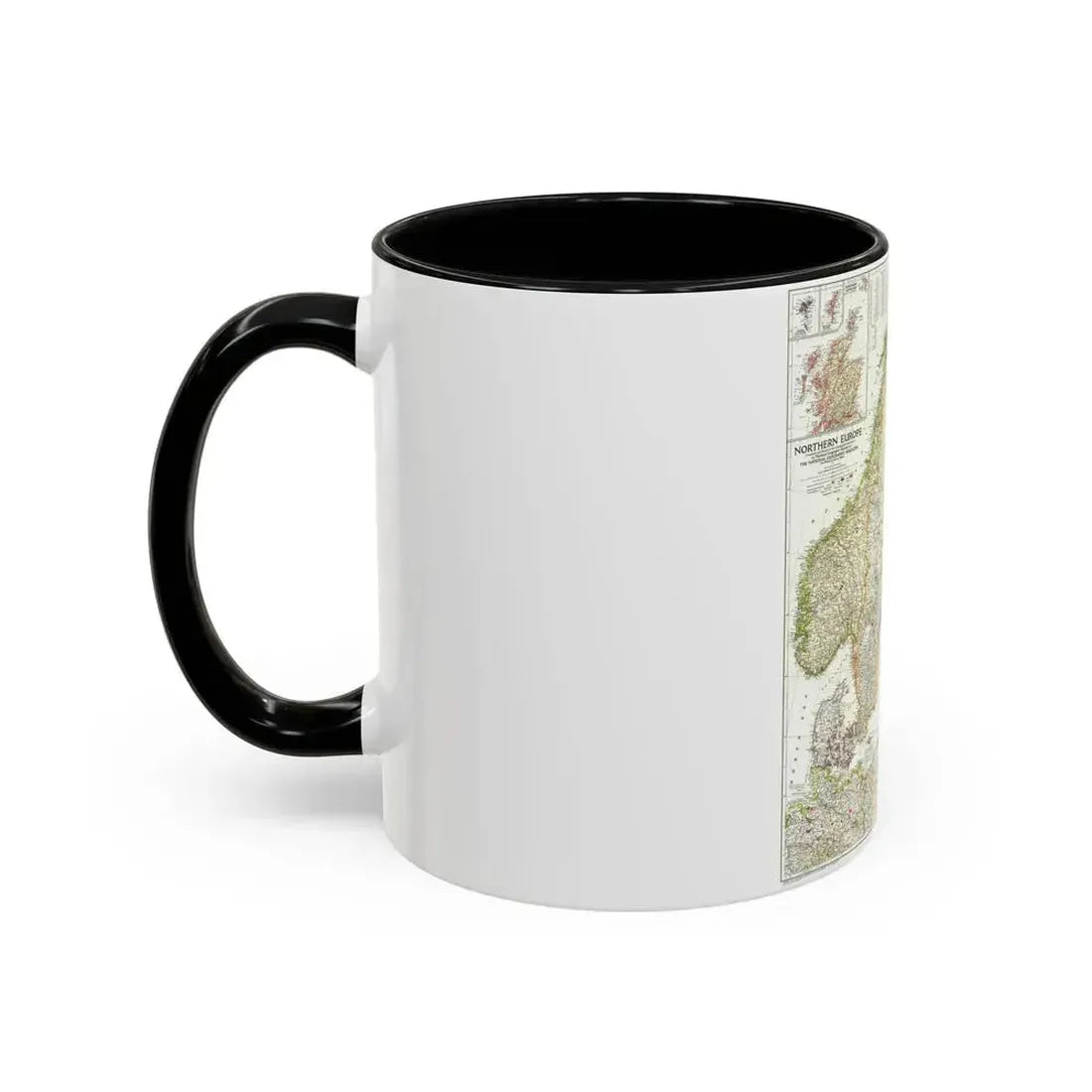 Europe, Northern (1954) (Map) Accent Coffee Mug - Go Mug Yourself