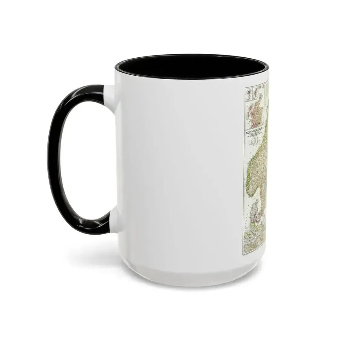 Europe, Northern (1954) (Map) Accent Coffee Mug - Go Mug Yourself