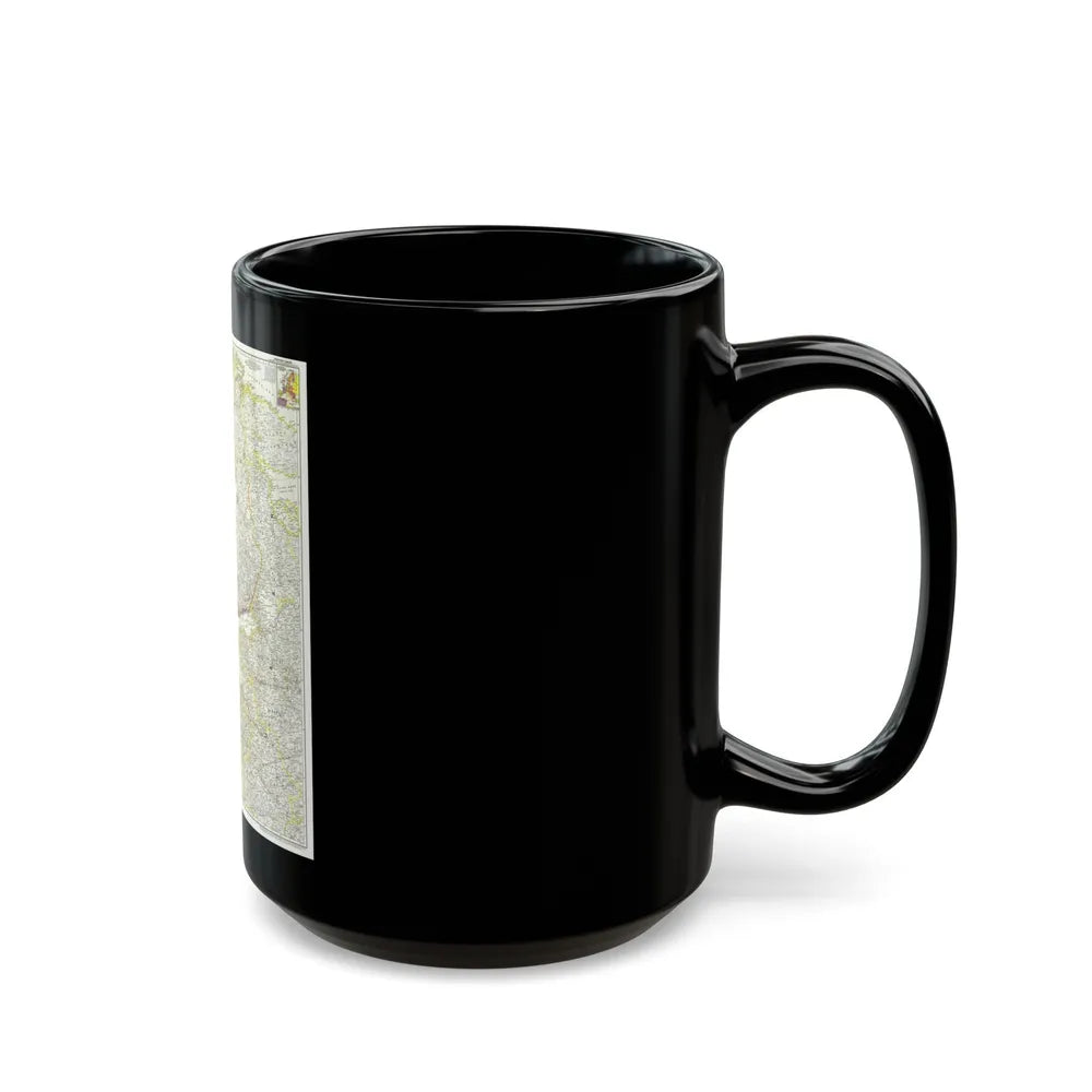 Europe, Northern (1954) (Map) Black Coffee Mug-Go Mug Yourself