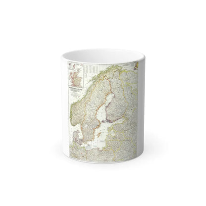 Europe, Northern (1954) (Map) Color Changing Mug 11oz-11oz-Go Mug Yourself