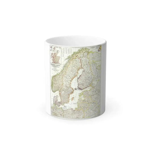 Europe, Northern (1954) (Map) Color Changing Mug 11oz Default Title 11oz - Go Mug Yourself