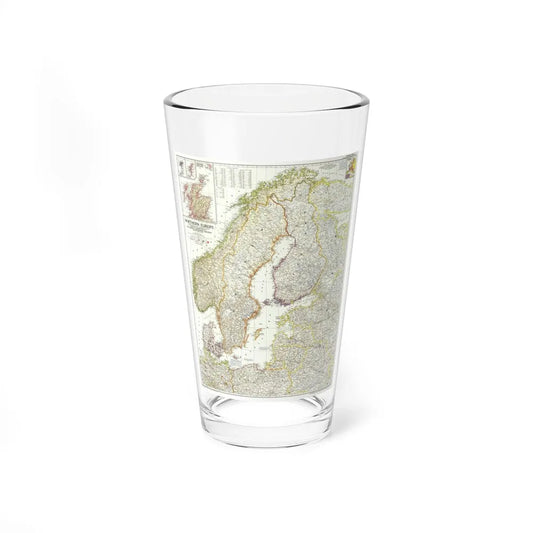 Europe, Northern (1954) (Map) Pint Glass 16oz-16oz-Go Mug Yourself