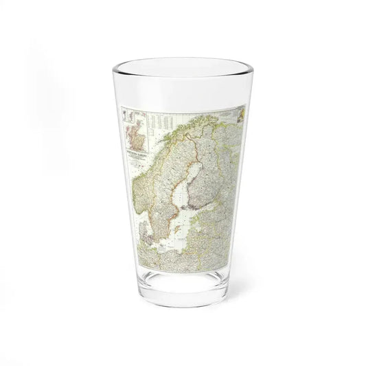 Europe, Northern (1954) (Map) Pint Glass 16oz 16oz - Go Mug Yourself