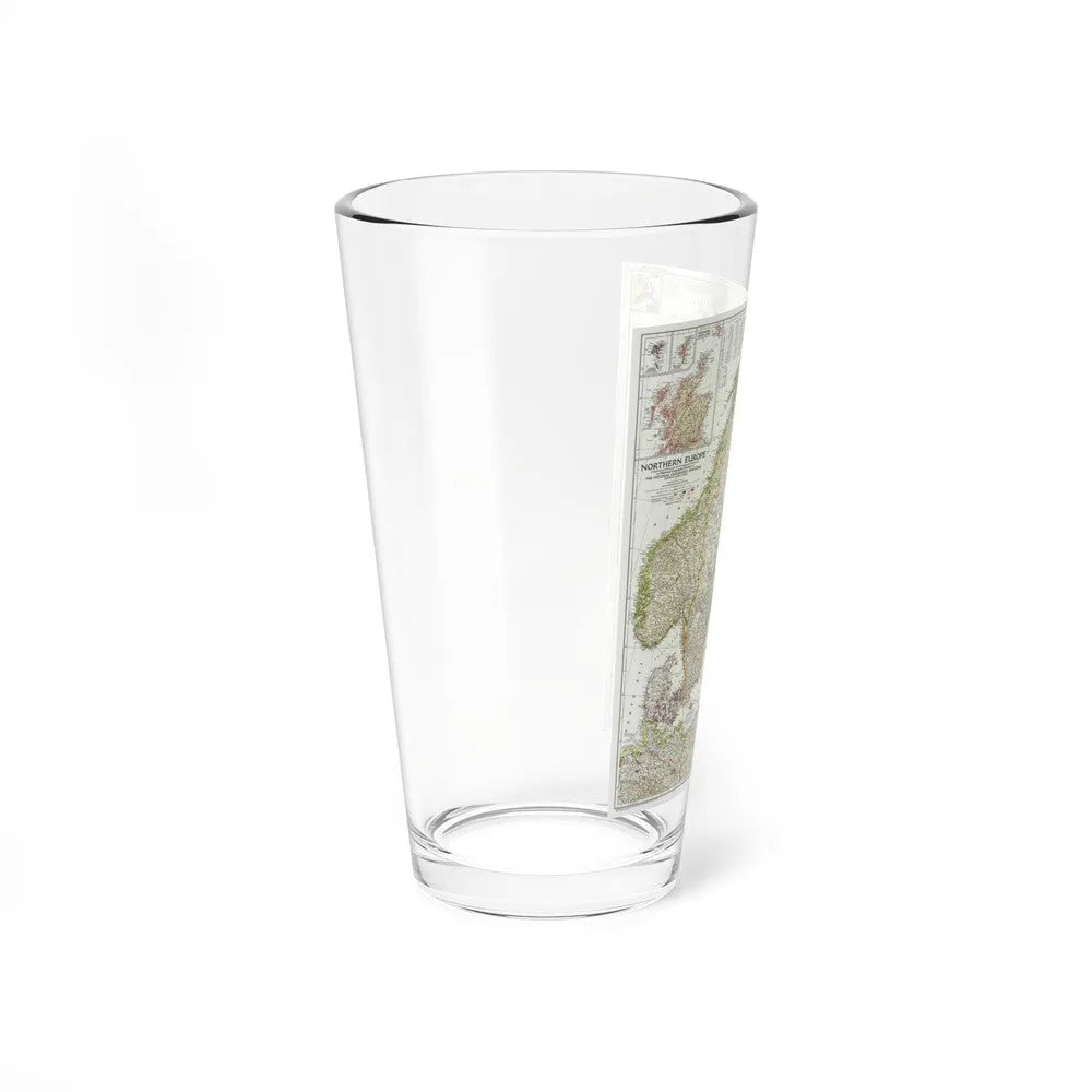 Europe, Northern (1954) (Map) Pint Glass 16oz-Go Mug Yourself