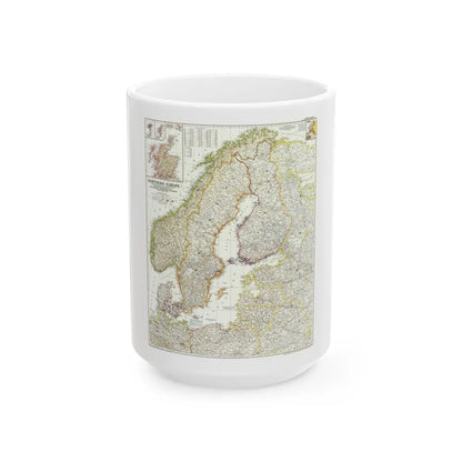 Europe, Northern (1954) (Map) White Coffee Mug-15oz-Go Mug Yourself