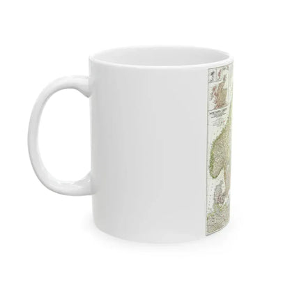 Europe, Northern (1954) (Map) White Coffee Mug - Go Mug Yourself