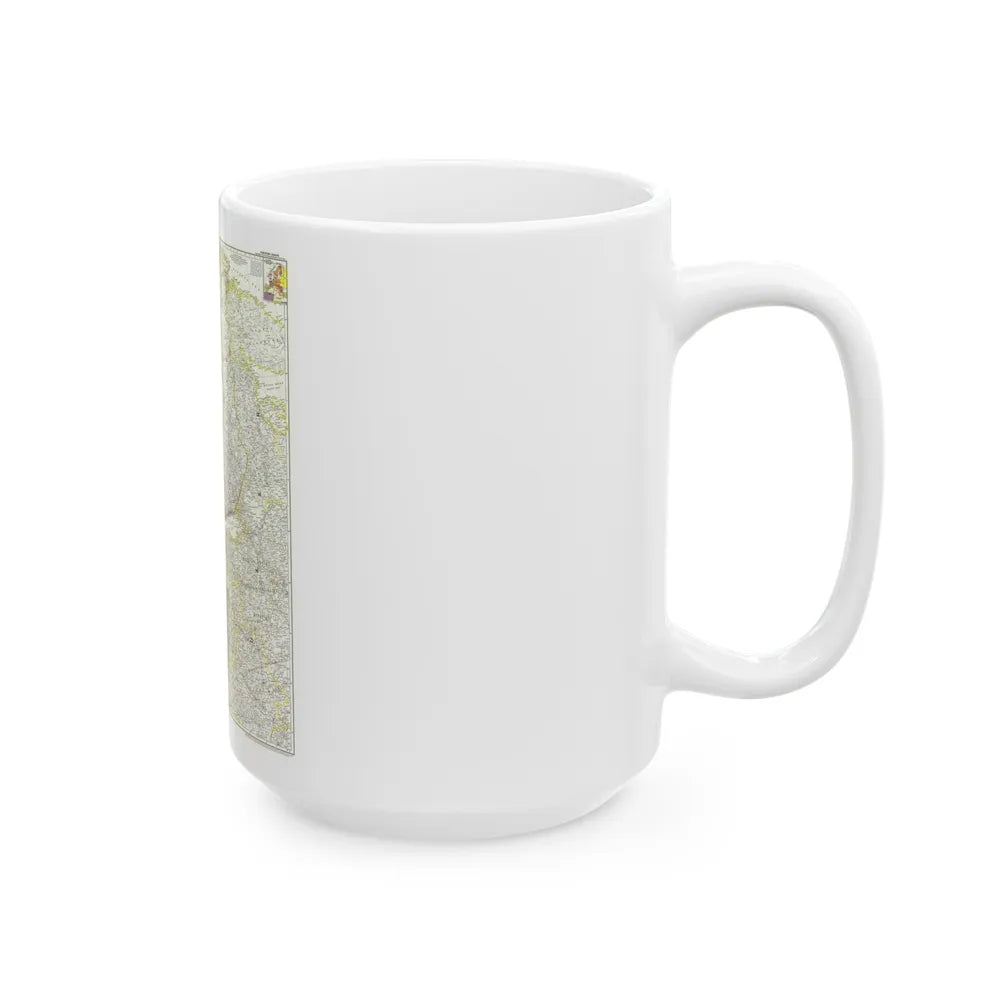 Europe, Northern (1954) (Map) White Coffee Mug-Go Mug Yourself