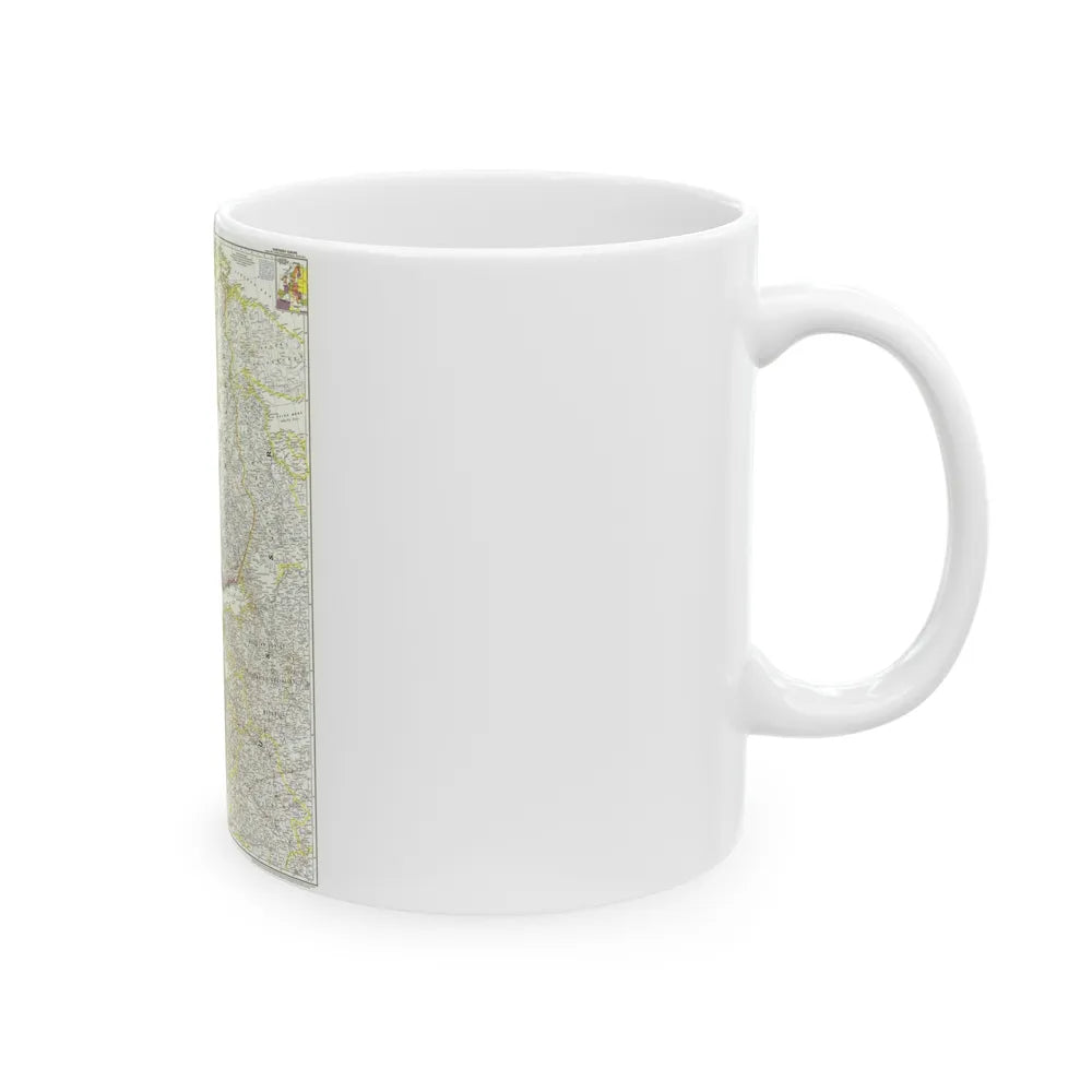 Europe, Northern (1954) (Map) White Coffee Mug-Go Mug Yourself