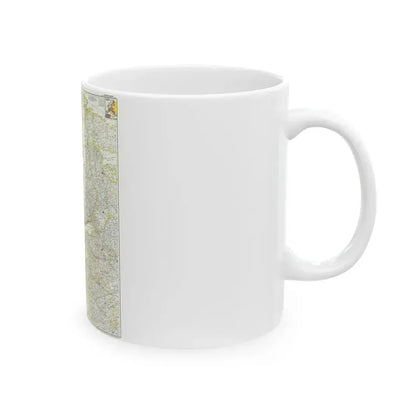 Europe, Northern (1954) (Map) White Coffee Mug - Go Mug Yourself