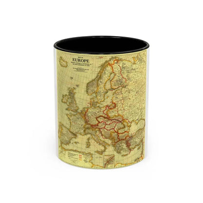 Europe, Peace Conference at Paris (1920) (Map) Accent Coffee Mug 11oz Black - Go Mug Yourself