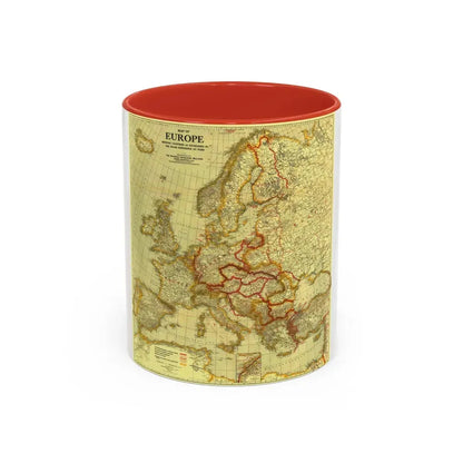 Europe, Peace Conference at Paris (1920) (Map) Accent Coffee Mug 11oz Red - Go Mug Yourself