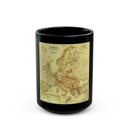 Europe, Peace Conference at Paris (1920) (Map) Black Coffee Mug 15oz - Go Mug Yourself