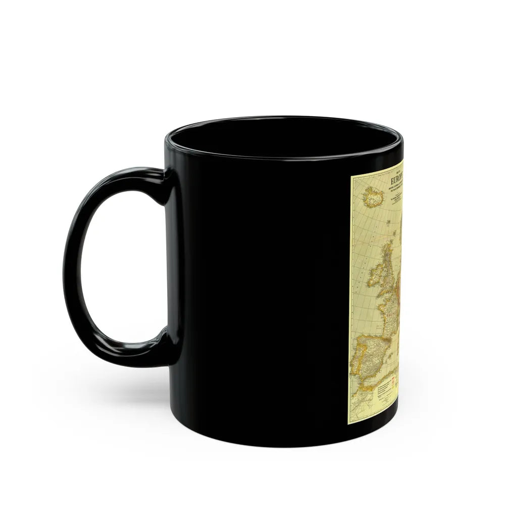 Europe, Peace Conference at Paris (1920) (Map) Black Coffee Mug-Go Mug Yourself