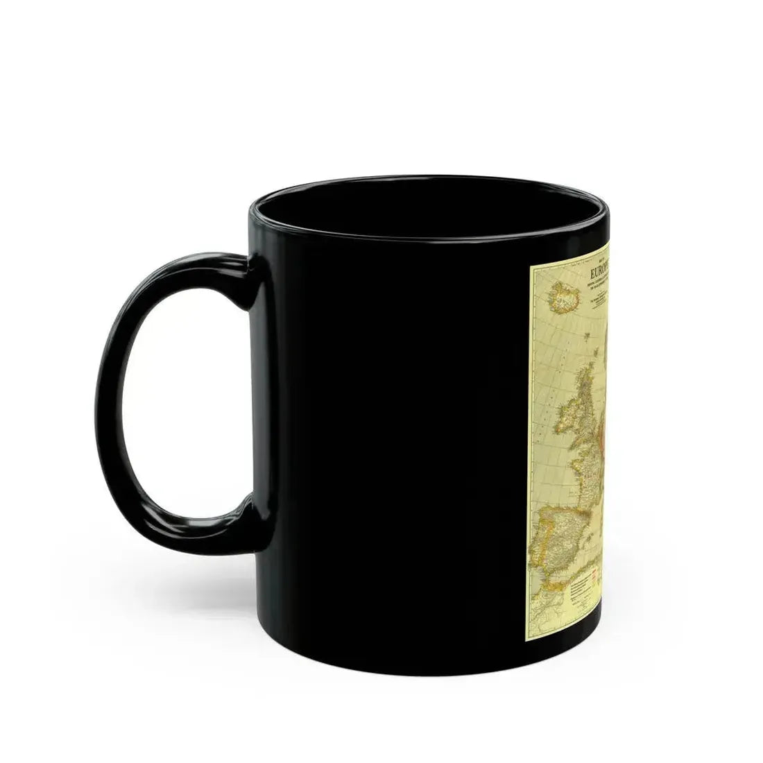 Europe, Peace Conference at Paris (1920) (Map) Black Coffee Mug - Go Mug Yourself