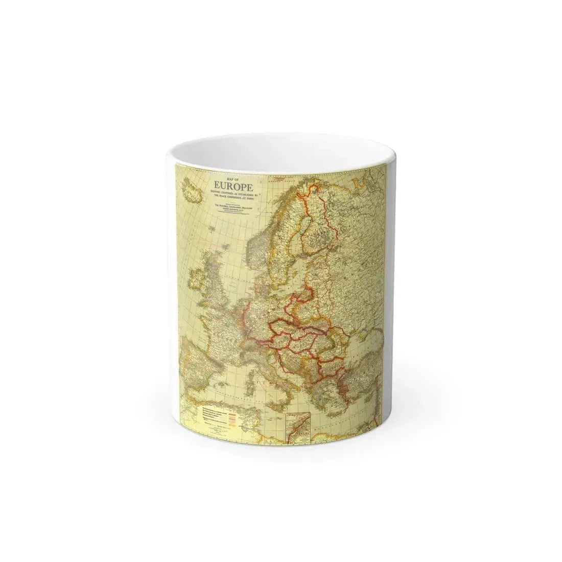 Europe, Peace Conference at Paris (1920) (Map) Color Changing Mug 11oz Default Title - Go Mug Yourself