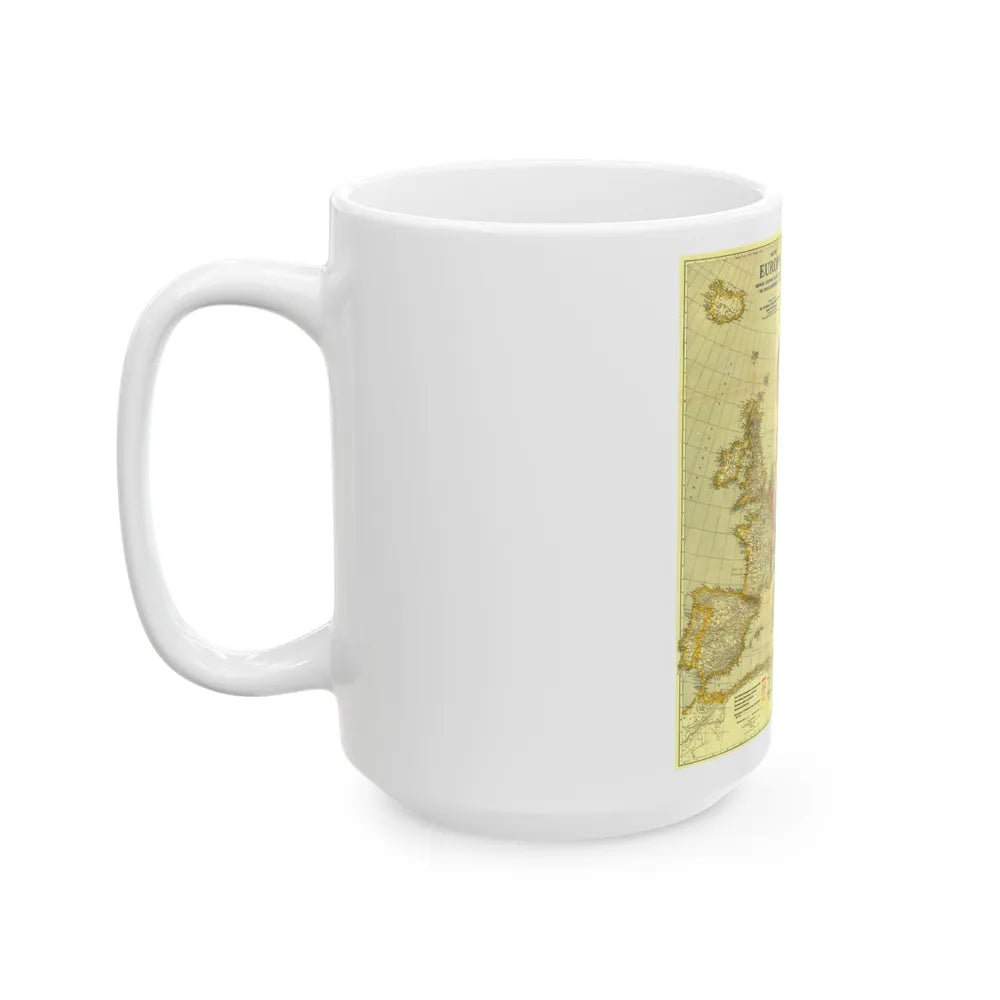 Europe, Peace Conference at Paris (1920) (Map) White Coffee Mug-Go Mug Yourself