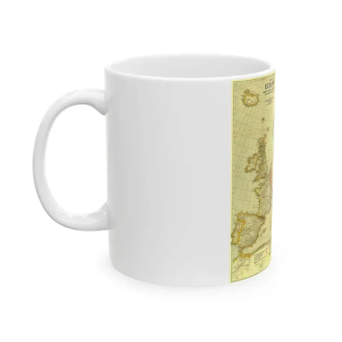 Europe, Peace Conference at Paris (1920) (Map) White Coffee Mug - Go Mug Yourself