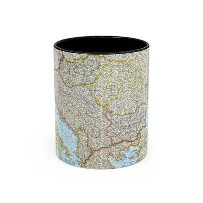 Europe - The Balkans (1962) (Map) Accent Coffee Mug 11oz Black - Go Mug Yourself