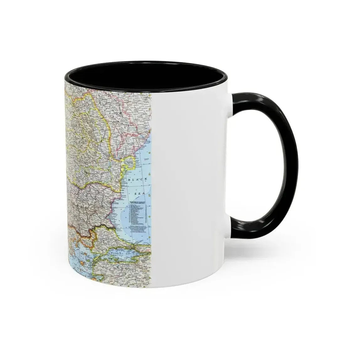 Europe - The Balkans (1962) (Map) Accent Coffee Mug - Go Mug Yourself