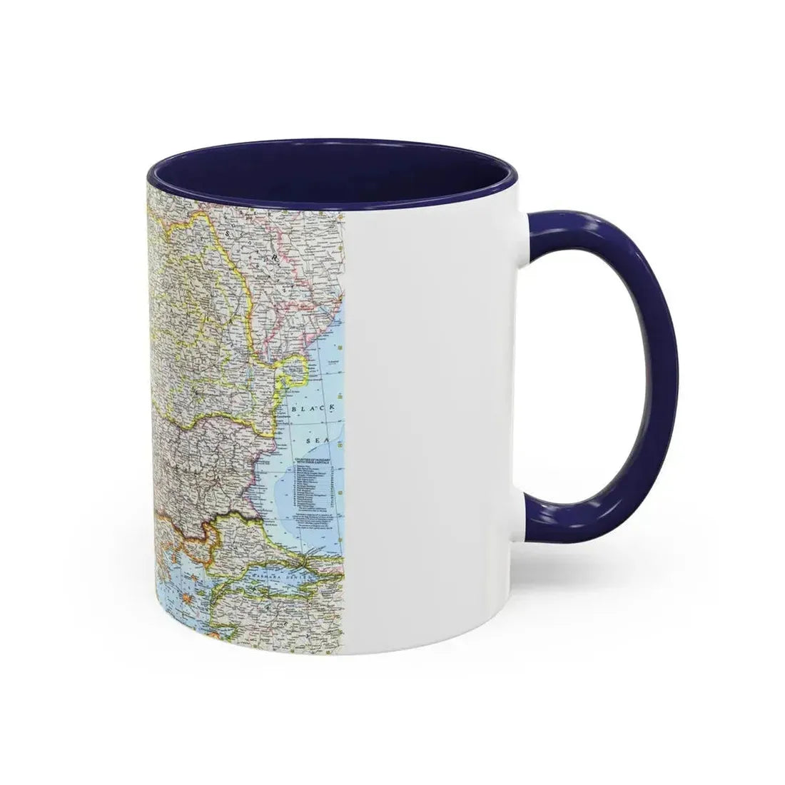 Europe - The Balkans (1962) (Map) Accent Coffee Mug - Go Mug Yourself