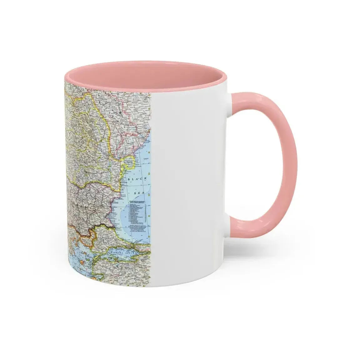 Europe - The Balkans (1962) (Map) Accent Coffee Mug - Go Mug Yourself