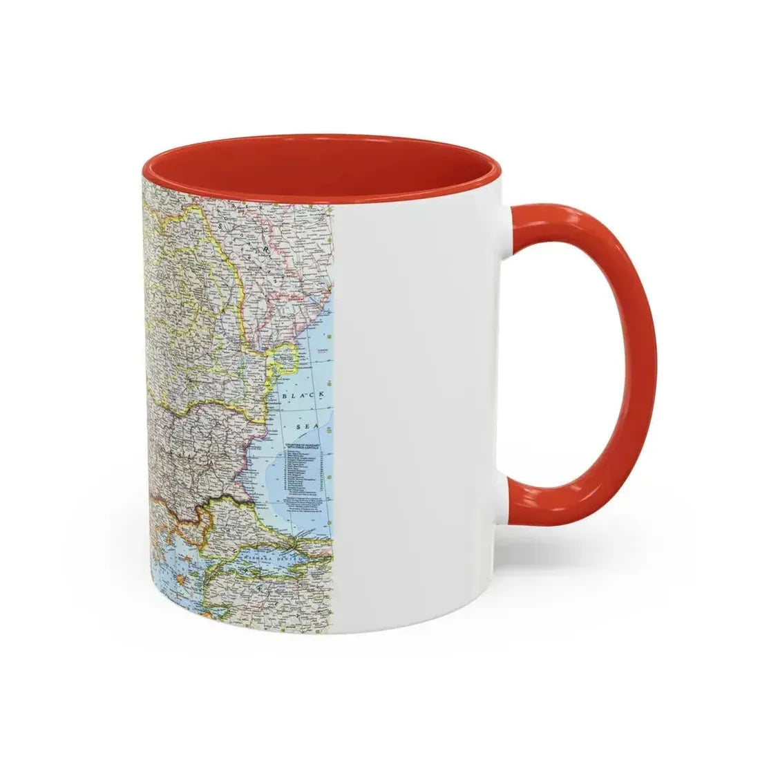 Europe - The Balkans (1962) (Map) Accent Coffee Mug - Go Mug Yourself
