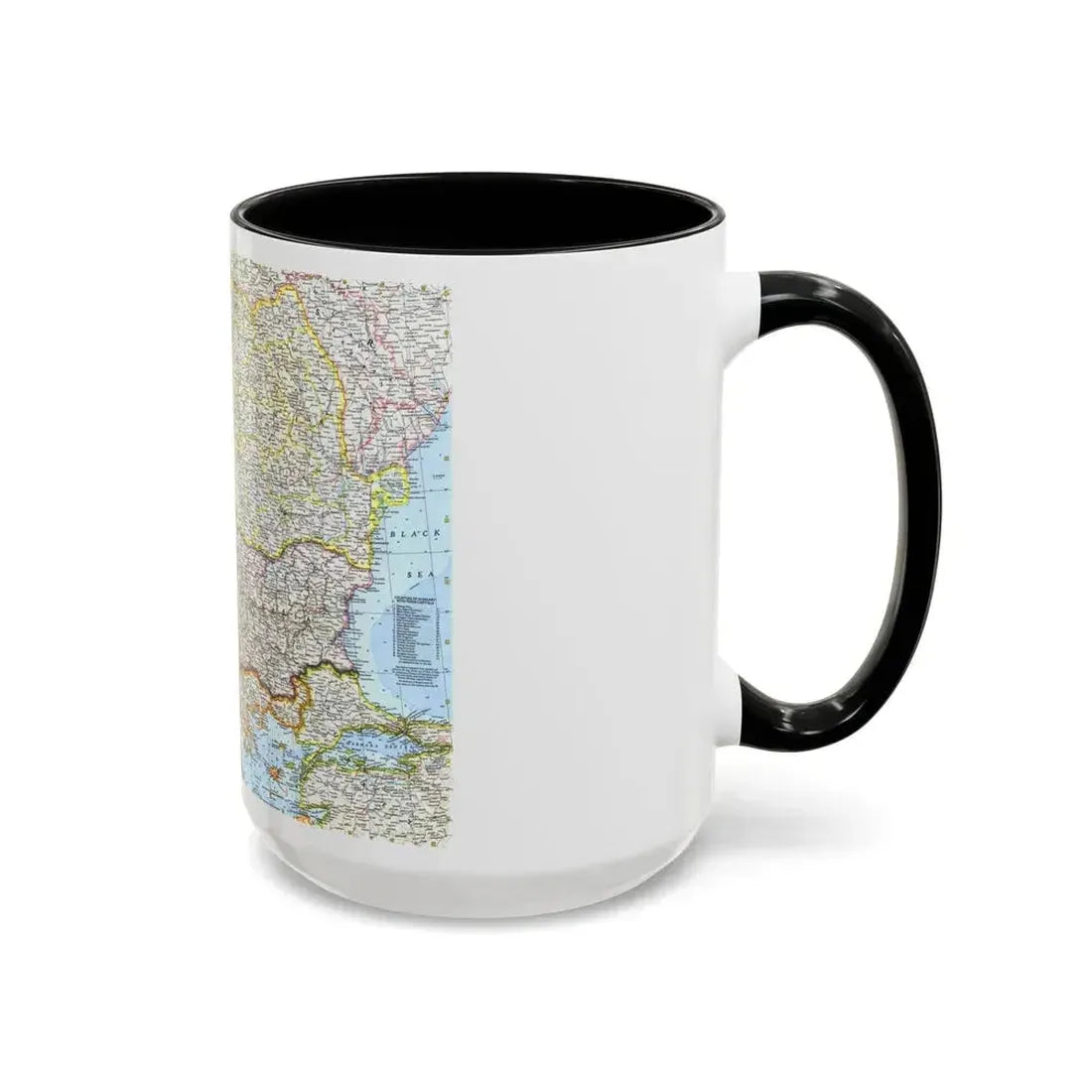 Europe - The Balkans (1962) (Map) Accent Coffee Mug - Go Mug Yourself