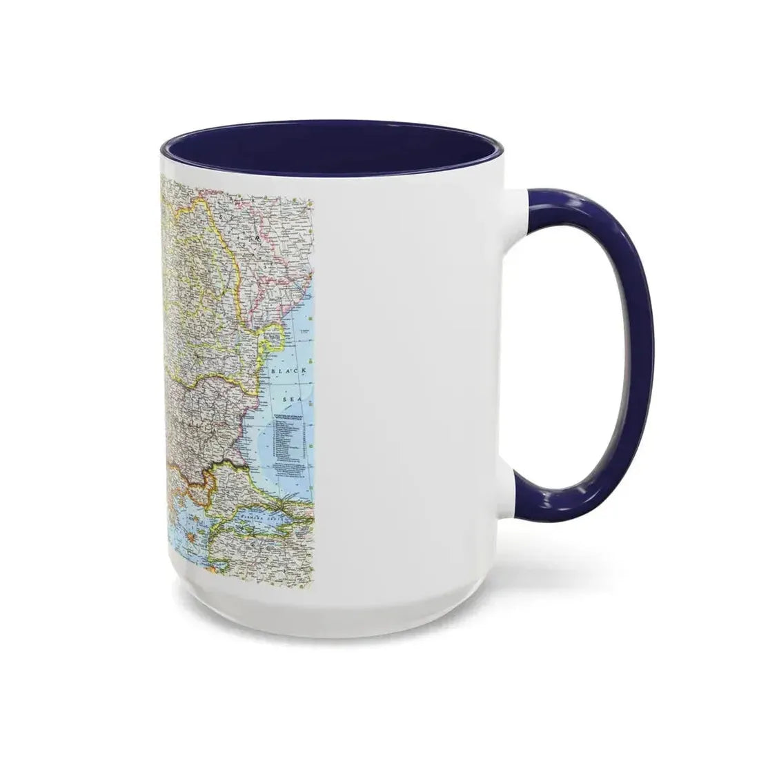Europe - The Balkans (1962) (Map) Accent Coffee Mug - Go Mug Yourself