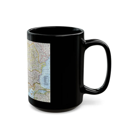 Europe - The Balkans (1962) (Map) Black Coffee Mug-Go Mug Yourself