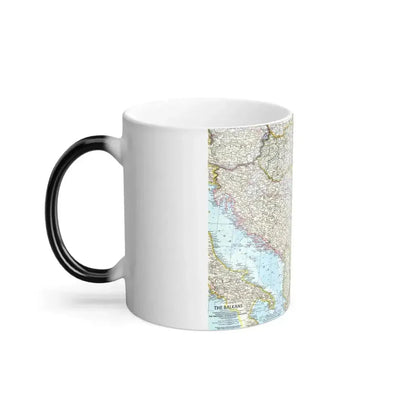 Europe - The Balkans (1962) (Map) Color Changing Mug 11oz - Go Mug Yourself