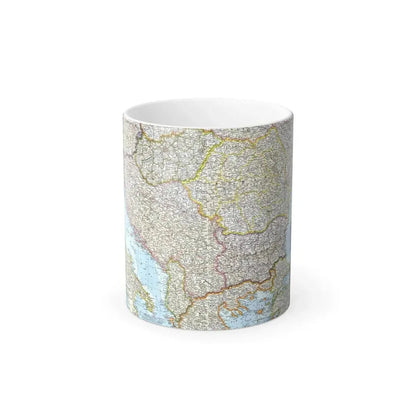 Europe - The Balkans (1962) (Map) Color Changing Mug 11oz - Go Mug Yourself