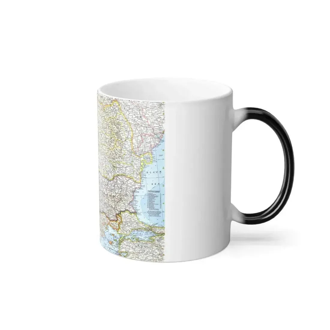 Europe - The Balkans (1962) (Map) Color Changing Mug 11oz - Go Mug Yourself