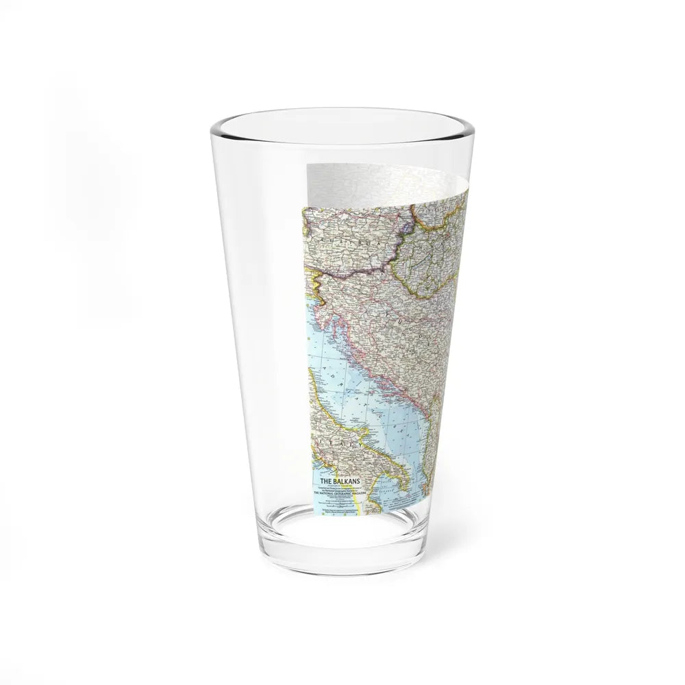 Europe - The Balkans (1962) (Map) Pint Glass 16oz-Go Mug Yourself