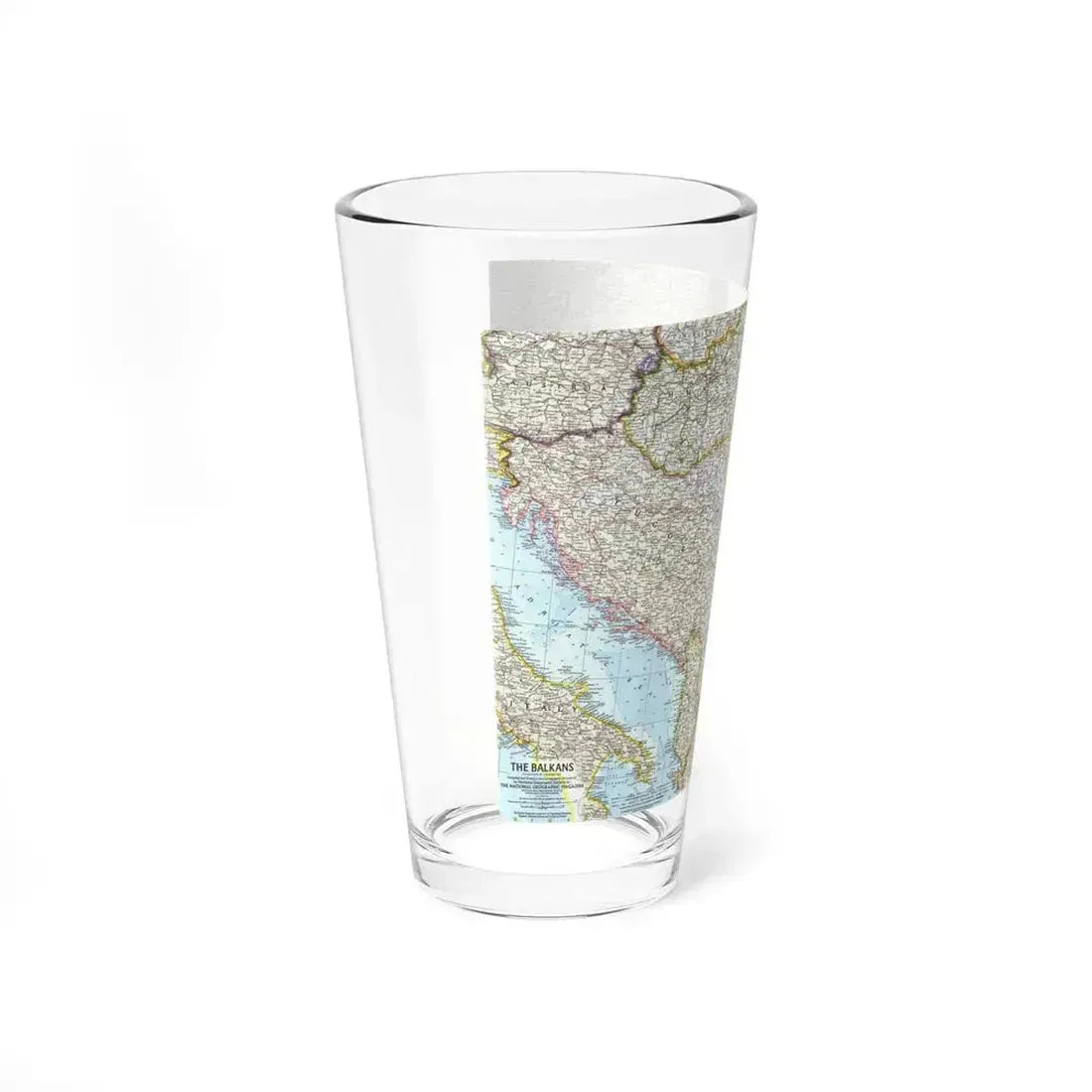 Europe - The Balkans (1962) (Map) Pint Glass 16oz - Go Mug Yourself