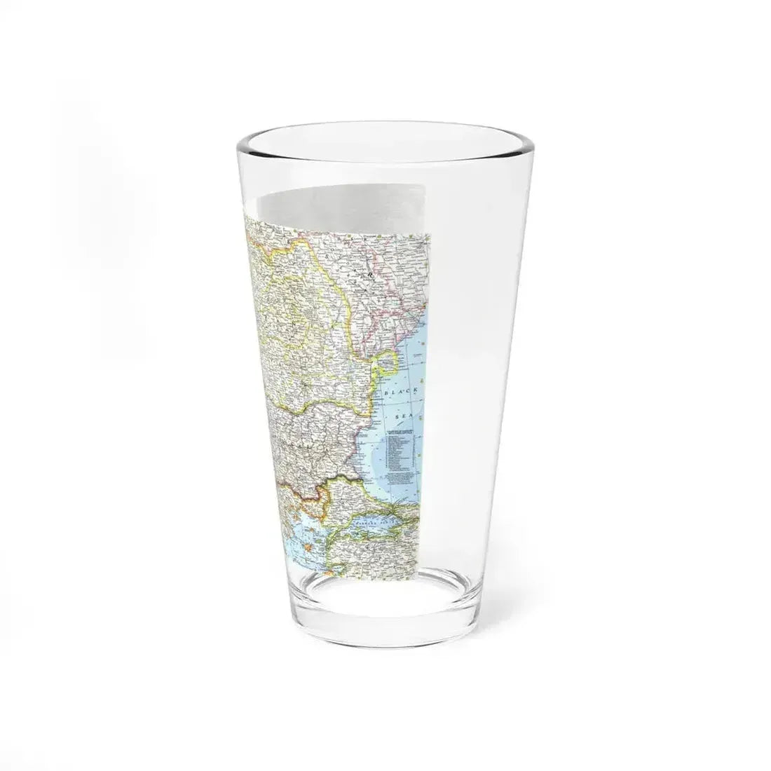 Europe - The Balkans (1962) (Map) Pint Glass 16oz - Go Mug Yourself