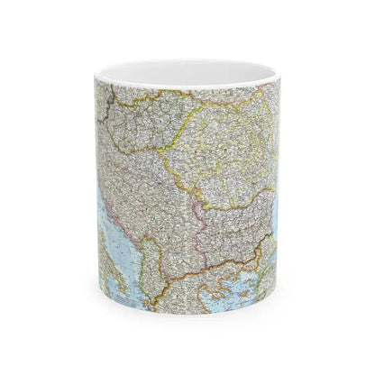Europe - The Balkans (1962) (Map) White Coffee Mug 11oz - Go Mug Yourself