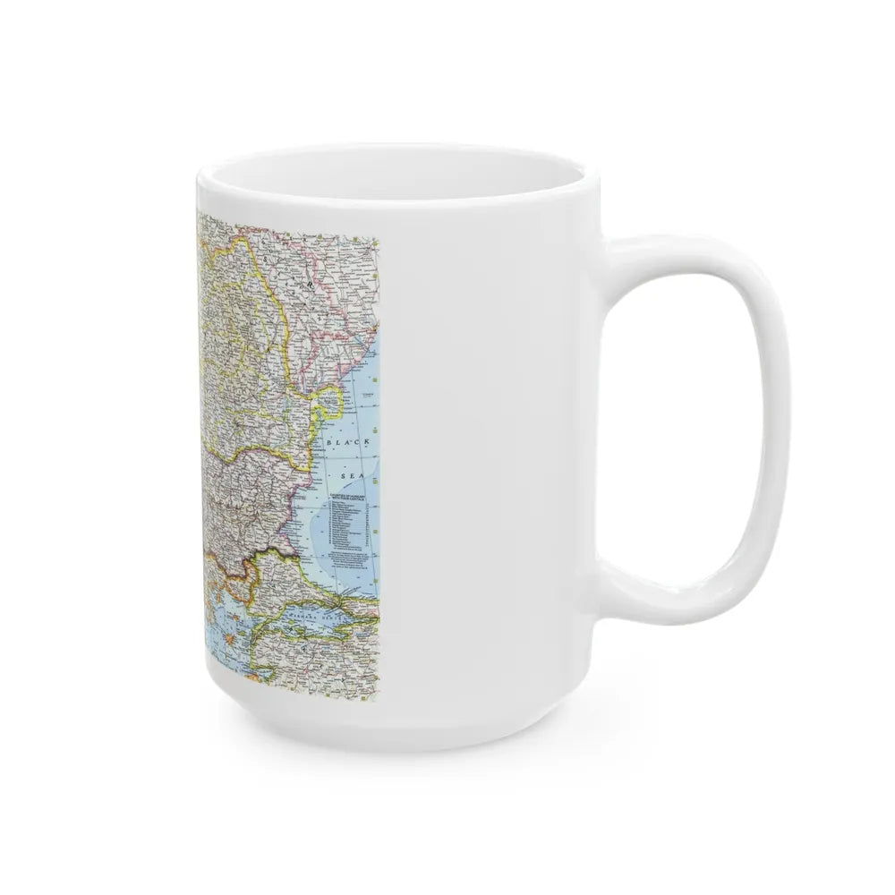 Europe - The Balkans (1962) (Map) White Coffee Mug-Go Mug Yourself