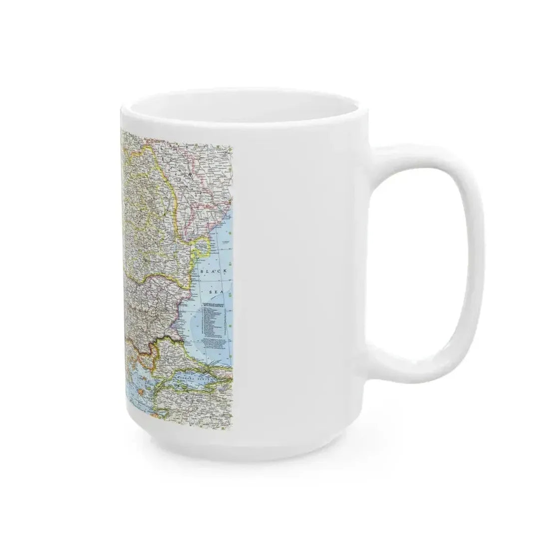 Europe - The Balkans (1962) (Map) White Coffee Mug - Go Mug Yourself