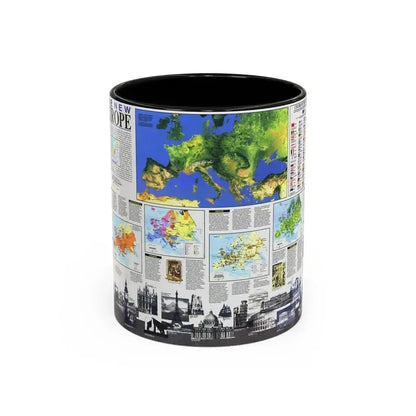 Europe, The New (1992) (Map) Accent Coffee Mug 11oz Black - Go Mug Yourself