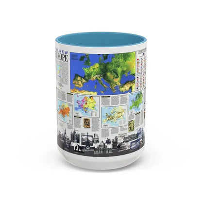 Europe, The New (1992) (Map) Accent Coffee Mug 15oz Light Blue - Go Mug Yourself